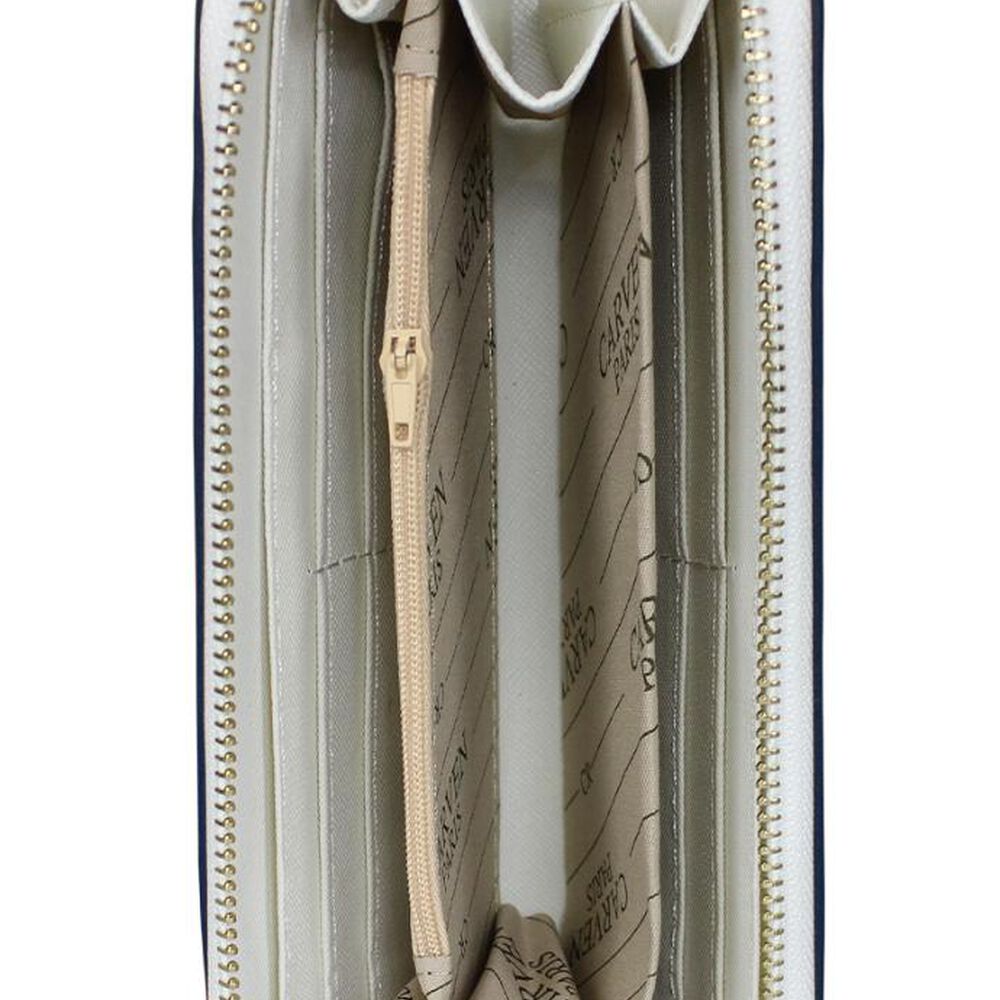Billetera Mujer Greta Blanco Y Azul Carven Paris image number 2.0