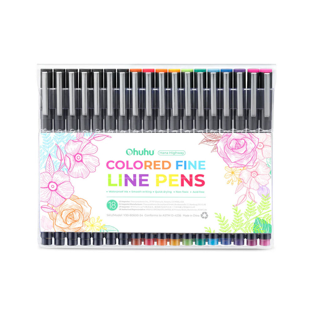 Ohuhu Hana Highway Fineliner Bolígrafos De Dibujo De 18 image number 0.0