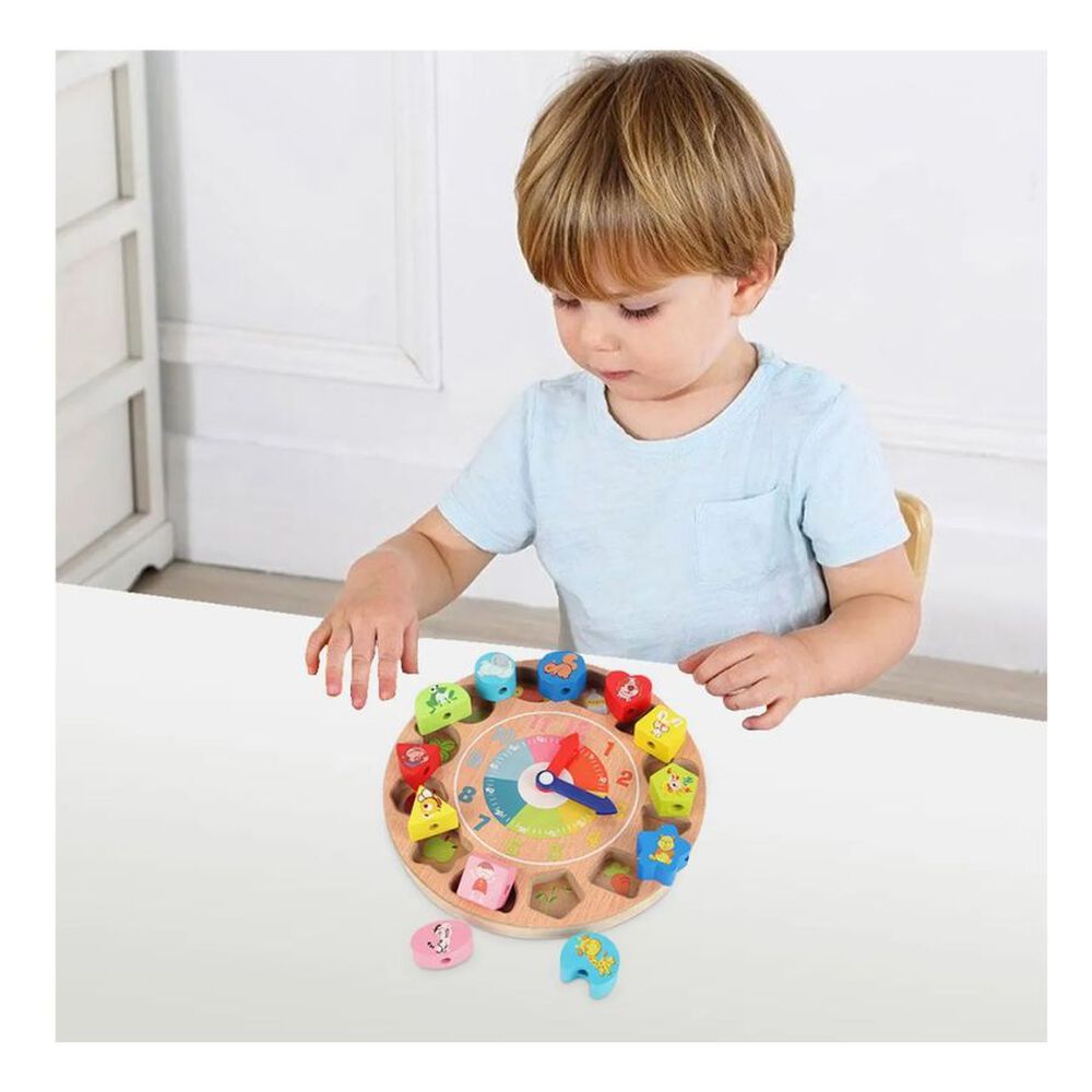 Reloj De Encaje De Madera Juguete Para Ni&ntilde;os image number 4.0