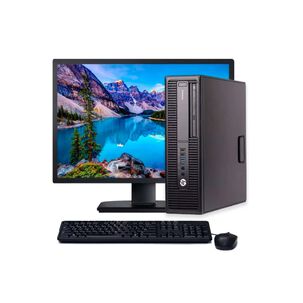 Kit Monitor + Pc Hp Elitedesk 800 G2 Sff | Intel Core I7 6 Gen | 8gb Ram | 256gb Ssd | W10 | Reacondicionado Grado A