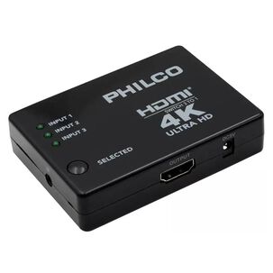 Adaptador Switch Hdmi 3x1 4k Uhd Negro Mp4109