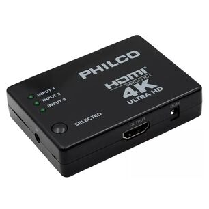 Adaptador Switch Hdmi 3x1 4k Uhd Negro Mp4109
