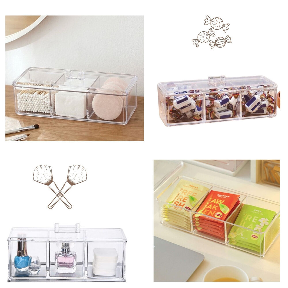 Caja Para T&eacute; Organizador 3 Divisiones Tapa Utensilio Cocina image number 4.0