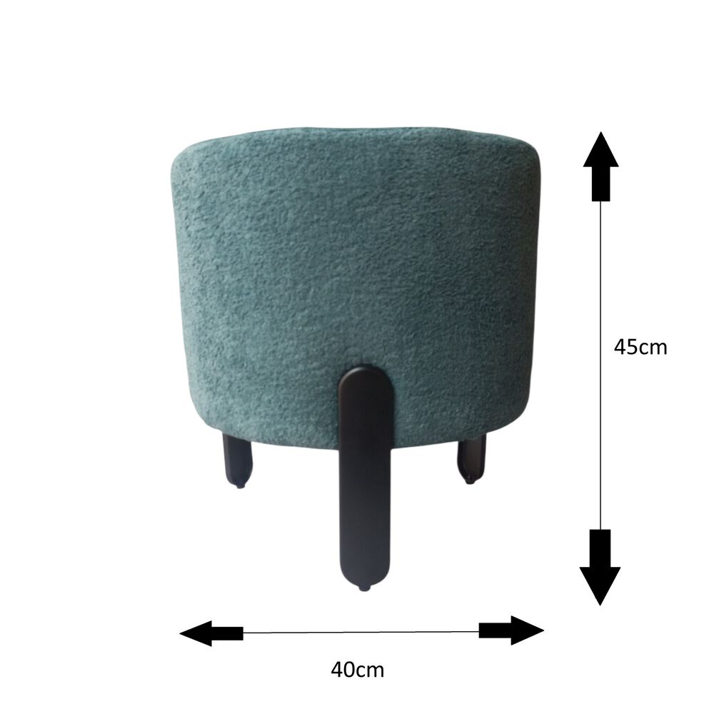 Pouf Redondo 3 Patas Verde 40 X 40 X 45 De Alto image number 2.0