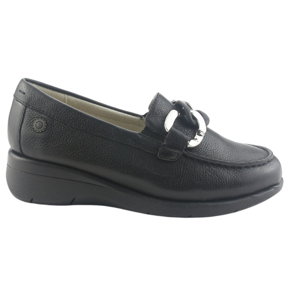 Mocasin De Cuero Chalada Mujer Cala-4 Negro Casual image number 0.0