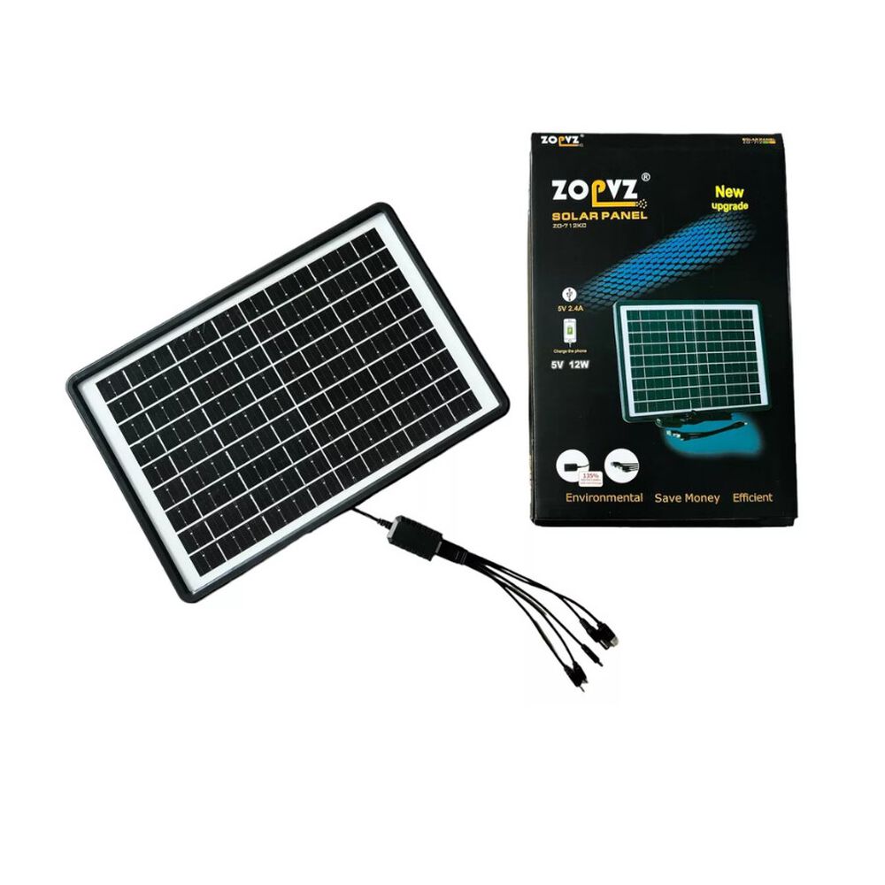 Cargador Panel Solar Multipropósito 16a 5v-8w Negro 5v image number 0.0
