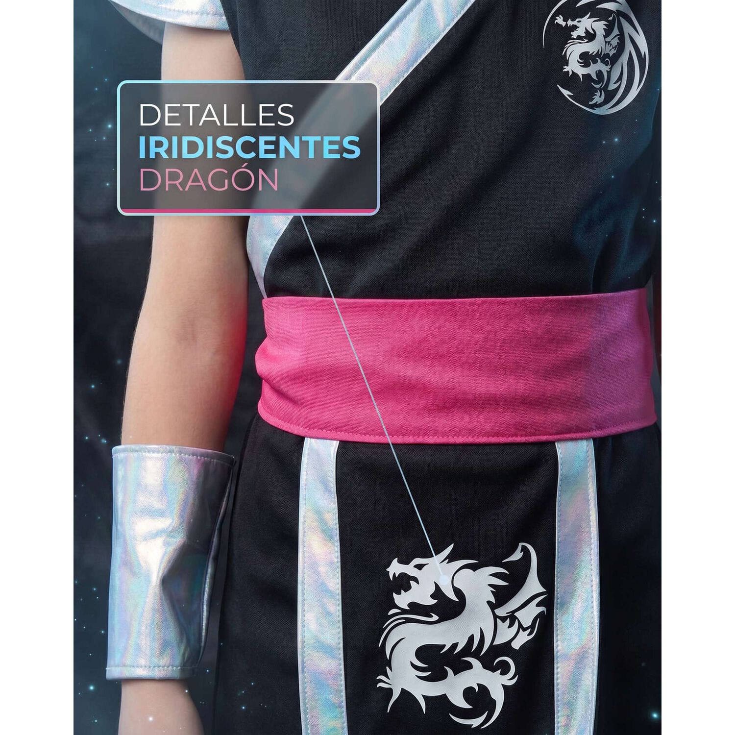 Disfraz Premium Ninja Dragon Esqueleto Camuflaje Infantil image number 35.0