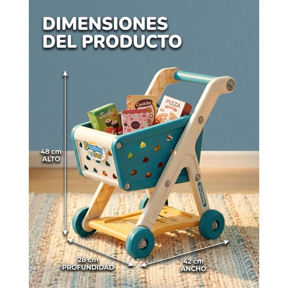 Carrito Supermercado Compra Juguete Ni&ntilde;os Excelente Calidad image number 7.0