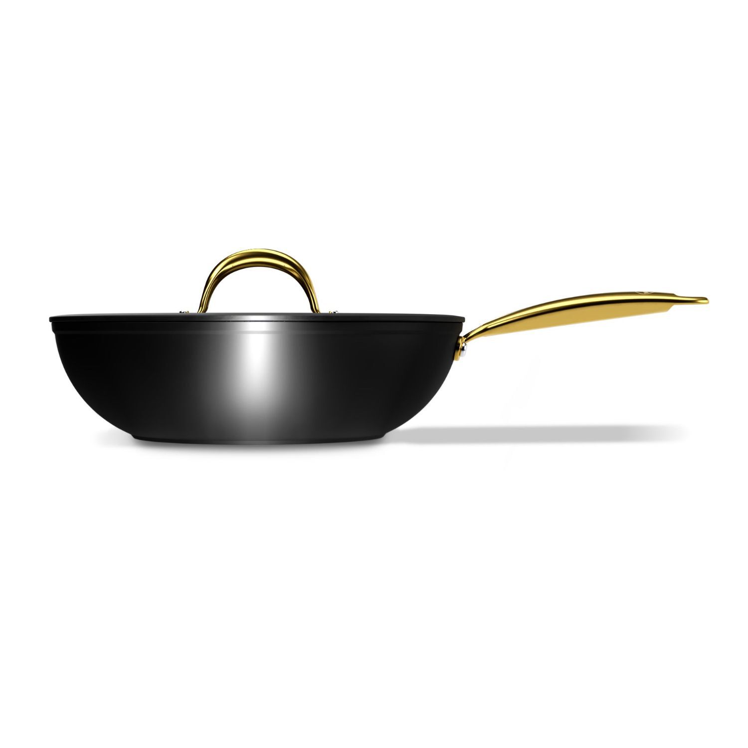 Wok Wens Golden Series 28cm Acero Inoxidable Tapa De Vidrio image number 1.0