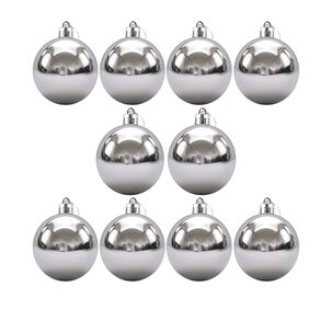 10 Esferas Bambalinas 6cm Navideña Plateado Hogar Decoración 10 Esferas Bambalinas 6cm Navideña Plateado Hogar Decoración