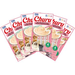 Churu Gato Sabor At&uacute;n Y Salm&oacute;n 24 Unidades