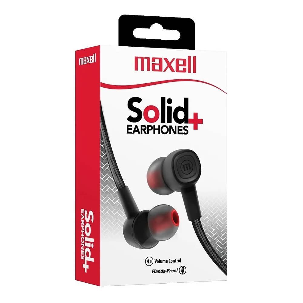 Audifonos SN-8 Maxell Solid+ Earbud Gris 3.5mm [ 348345 ]