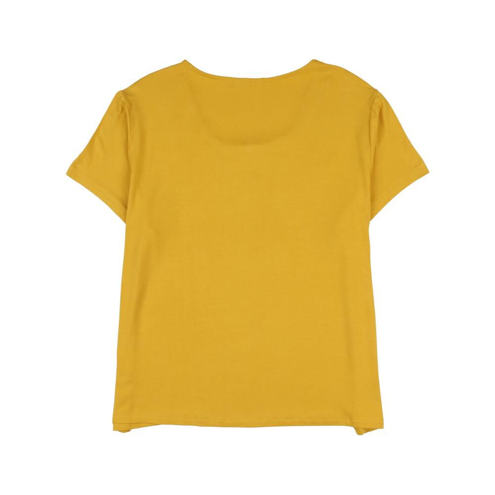 Polera Lisa Con Cierre Manga Corta Cuello Redondo Mujer Lesage image number 1.0