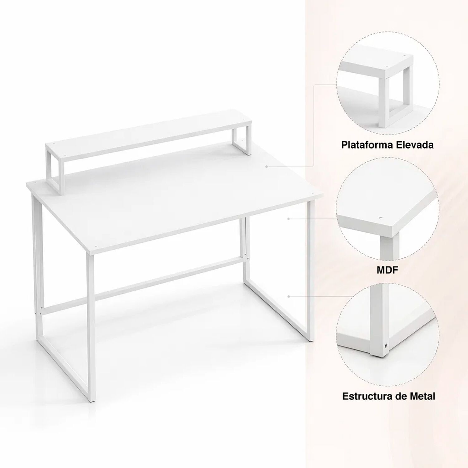 Mesa Escritorio Plegable Breta 100x48x75 image number 4.0