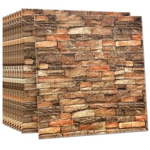 Pack 10 Lamina Papel Mural Autoadhesivo 3d Ladrillo