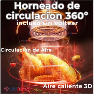 Freidora De Aire Ventana De Vidrio Capacidad 12 Litros 1700w De Potencia