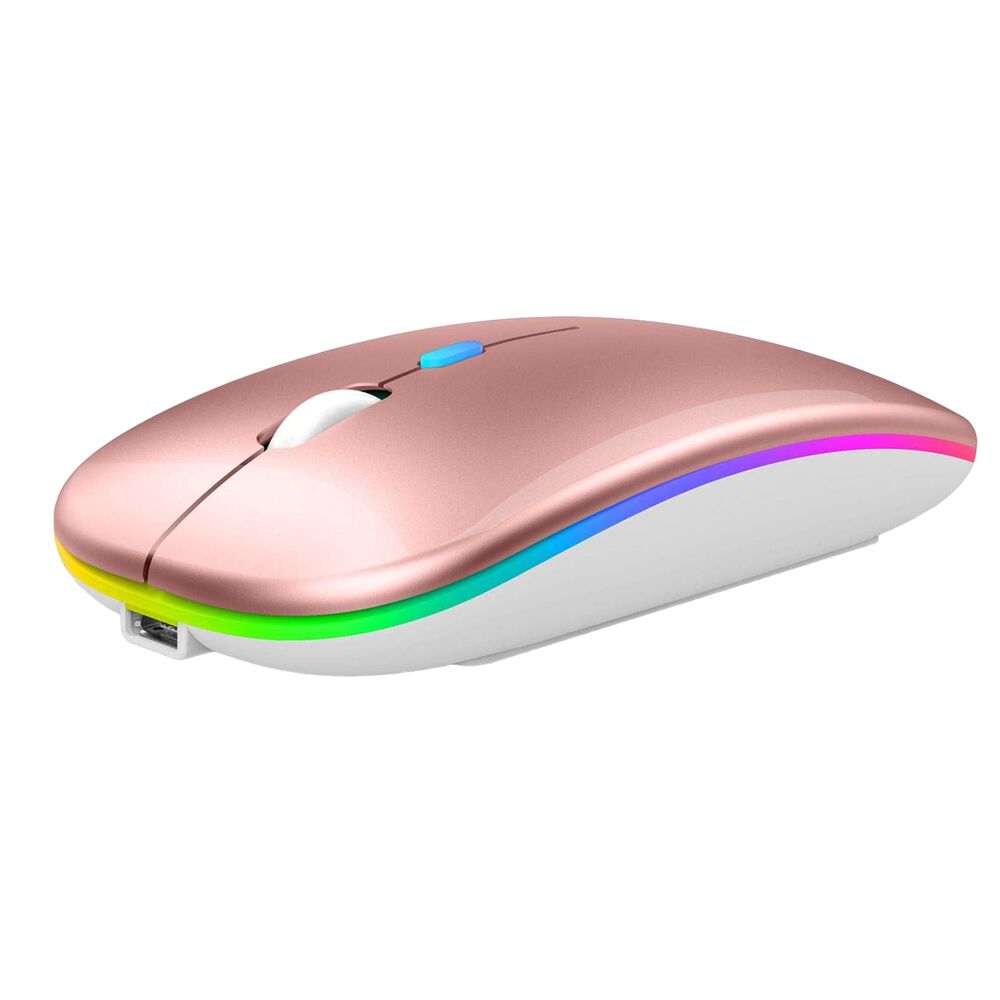 Mouse Dual Inalámbrico Rosado Recargable Bluetooth + Usb 2g image number 3.0
