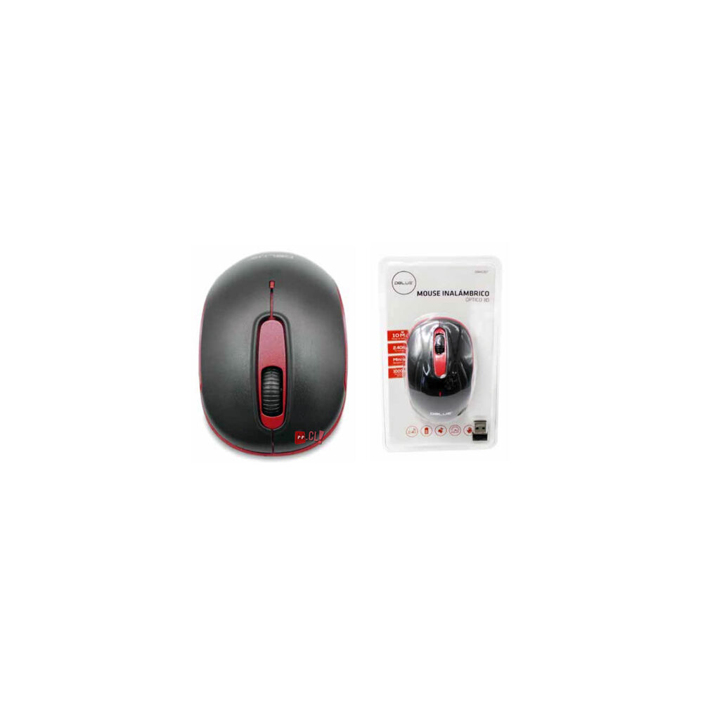 Mouse Inalámbrico Óptico 1000dpi Color Rojo - Ps image number 1.0