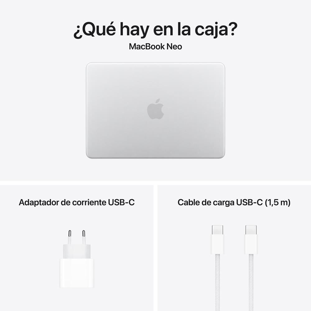Apple MacBook Neo 13 A18 Pro 8GB 512GB Plata, foto 10