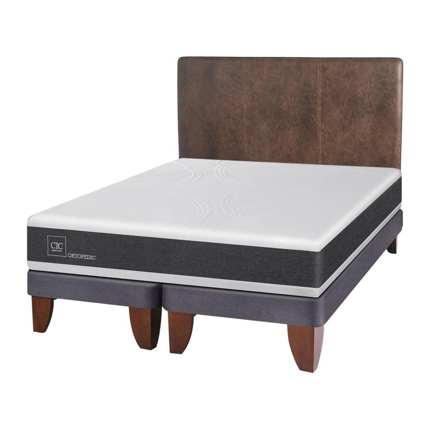 Cama Europea Cic Ortopedic / King / Base Dividida + Respaldo image number 1.0