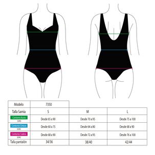 Traje De Baño Enterito Con Escote Morado