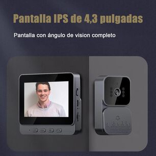 Timbre Inal&aacute;mbrico Con Pantalla Lcd 4.3 Y C&aacute;mara Hd 1080p