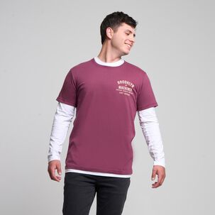 Polera Estampada Manga Corta Cuello Redondo Hombre Skuad