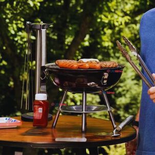 Mini Parrillera Portátil A Carbón Acero Inox Camping Hogar