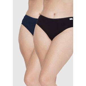 Pack 2x Pantaleta Algod&oacute;n P214184-azu Kayser