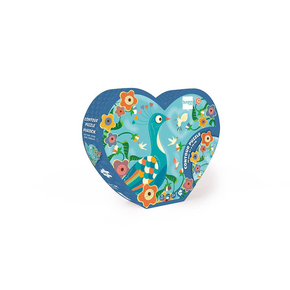 Puzzle 40pcs Con Forma Pavo Real Scratch Europe image number 2.0