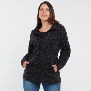 Polerón Polar Full Print Regular Cuello Alto Mujer Sexy Large