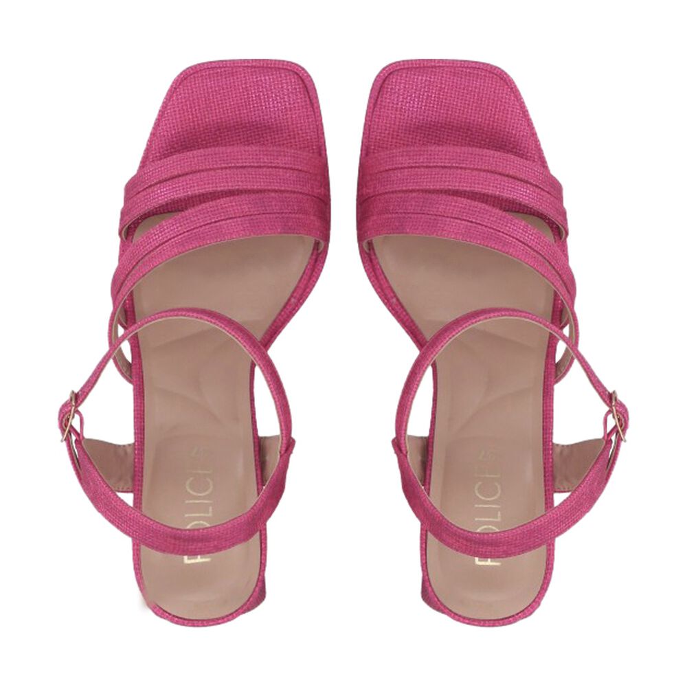 Sandalia Mujer Fucsia Taco Medio Gala Police image number 1.0