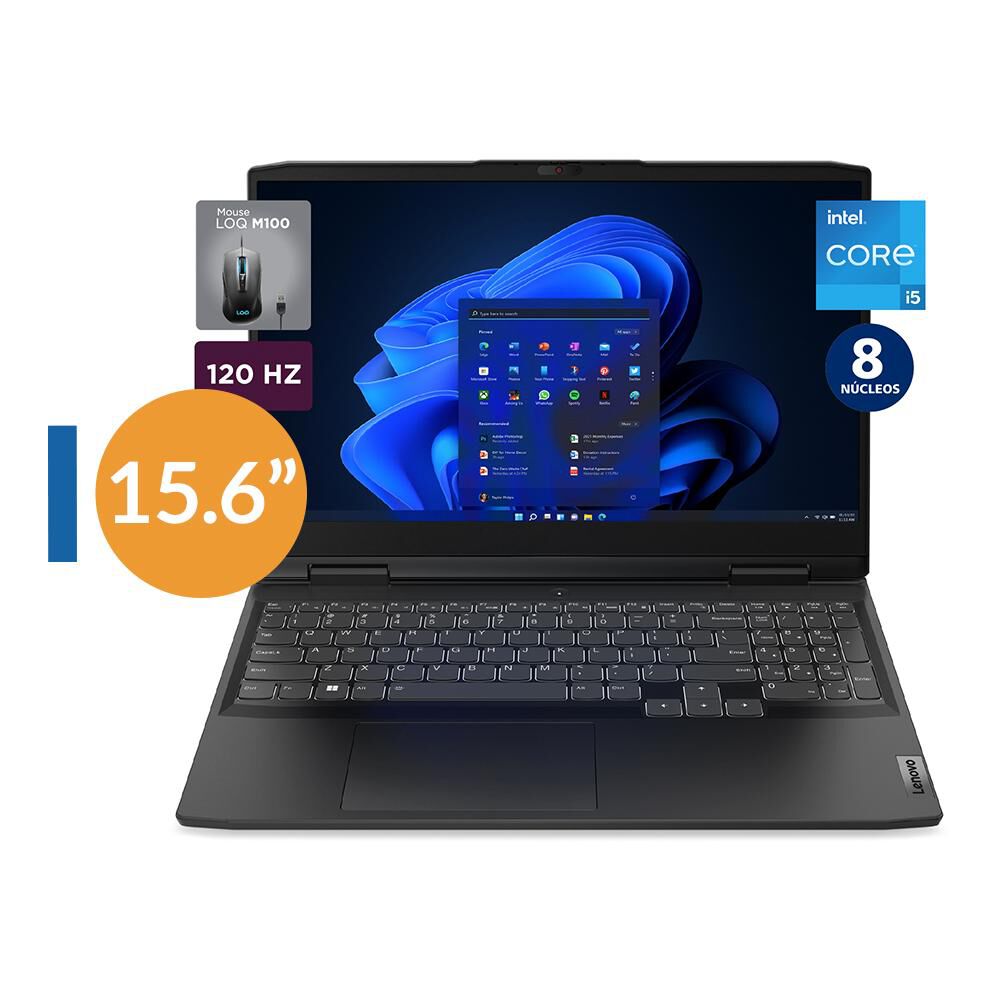 Notebook Gamer 15.6" Lenovo Ideapad Gaming 3 / Intel Core I5 / 8 GB RAM / Nvidia Geforce RTX 3060 / 512 GB SSD image number 0.0