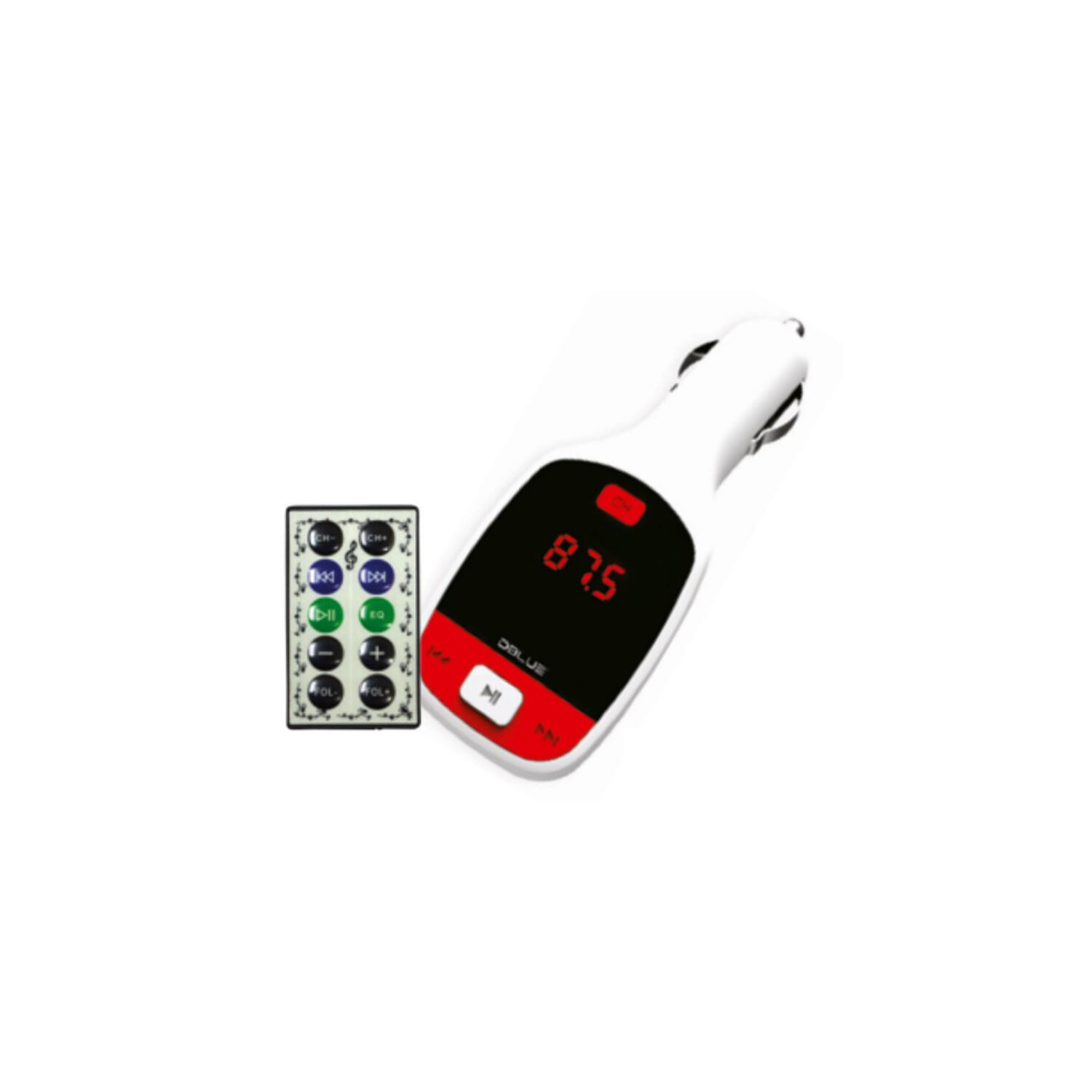 Transmisor Fm Auto Auxiliar Y Usb Auto Blanco - Ps image number 0.0