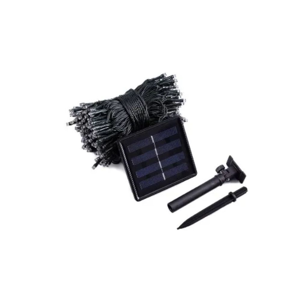 Luces De Navidad De Exteriores 100 Led Multicolor Con Panel Solar image number 4.0