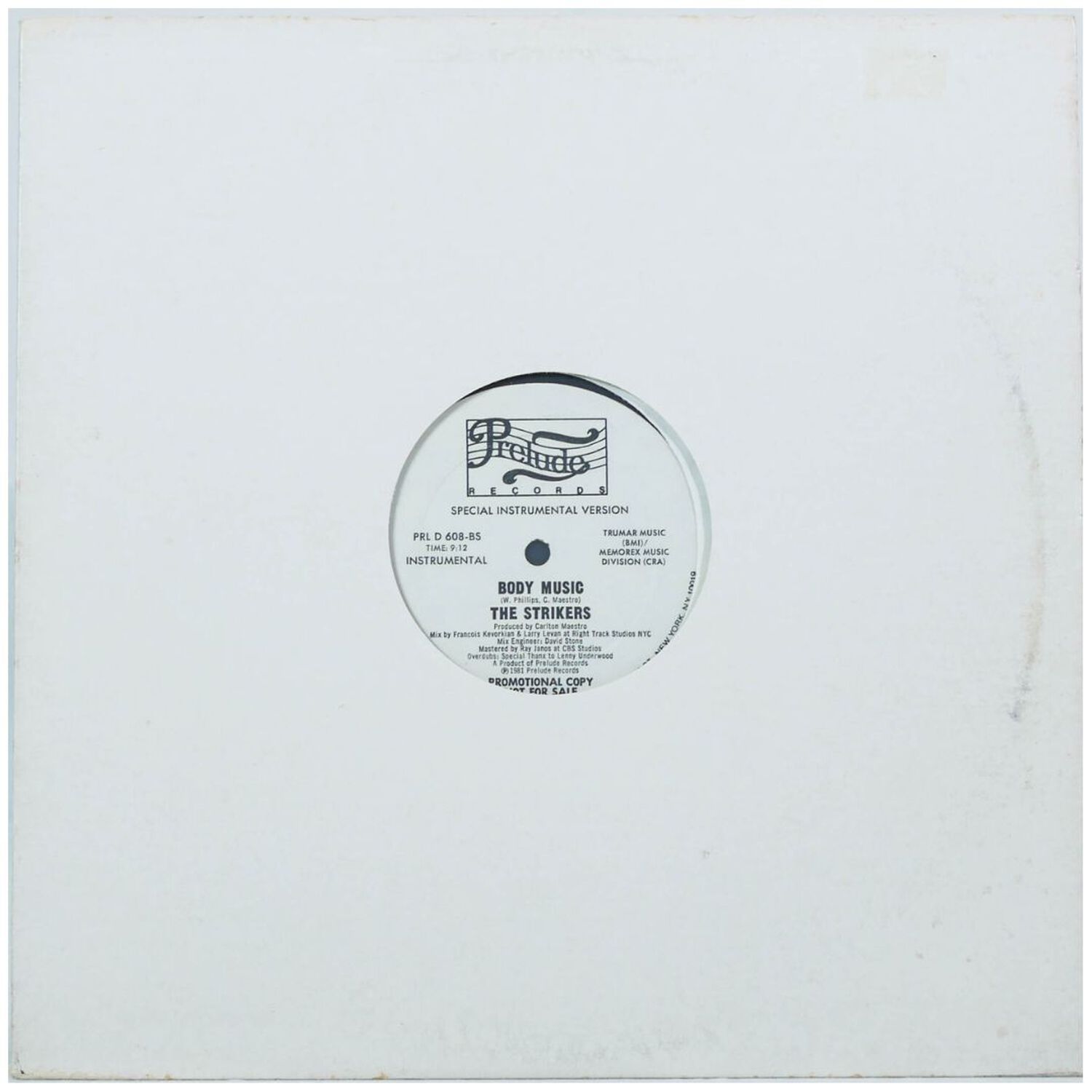 The Strikers - Body Music | 12" Maxi Single Usado image number 0.0