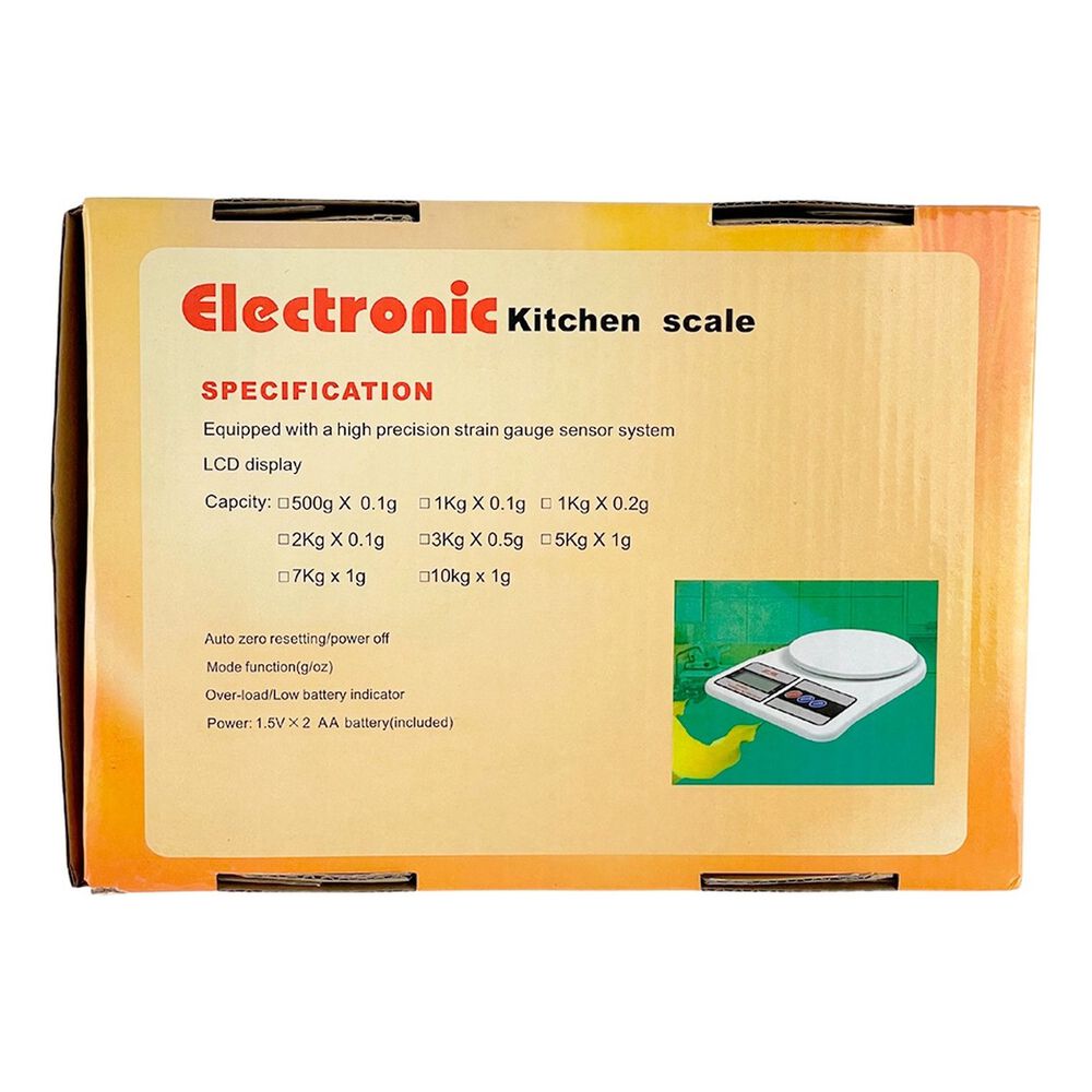 Balanza Cocina Digital 10 Kg Precisión Electrónica Blanca image number 5.0