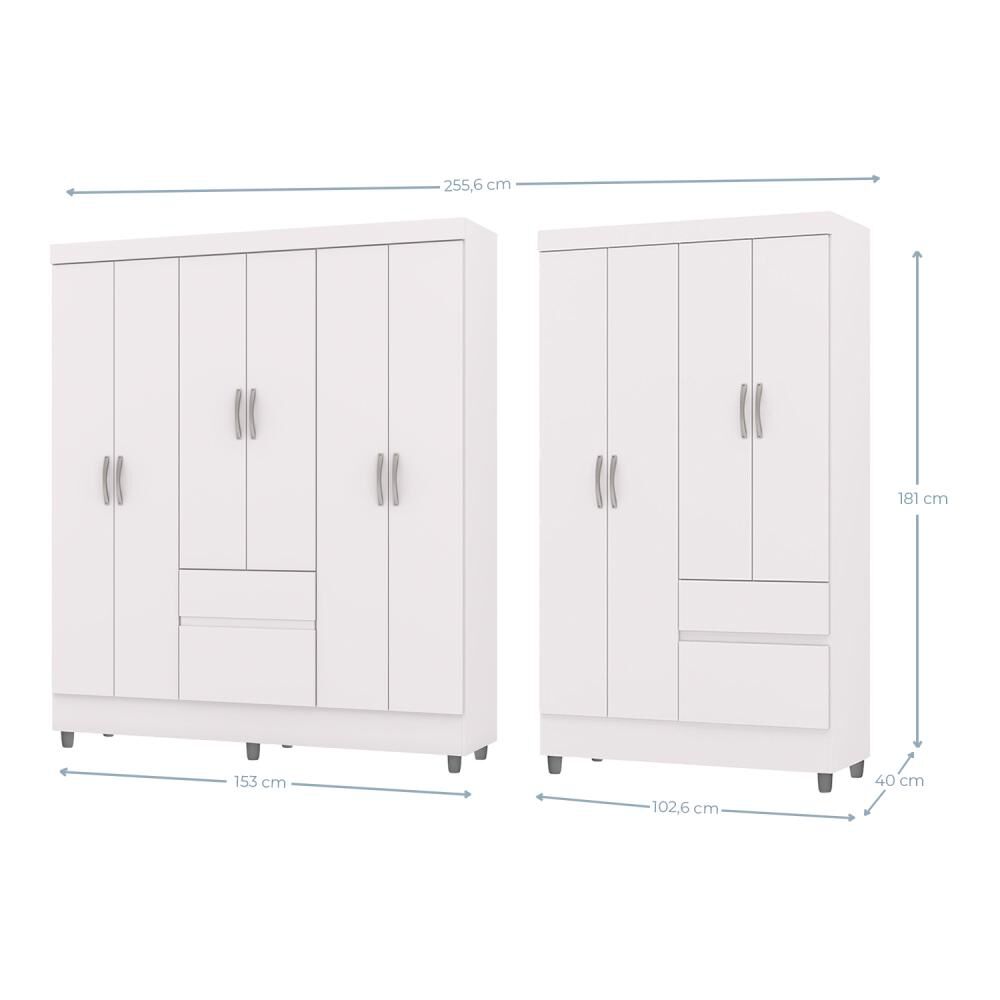 Combo Closet Vekkahome Ideal 6 Puertas + 4 Puertas 271156+271184 image number 1.0
