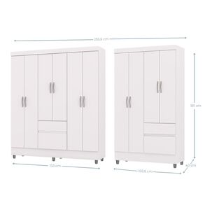 Combo Closet Vekkahome Ideal 6 Puertas + 4 Puertas 271156+271184