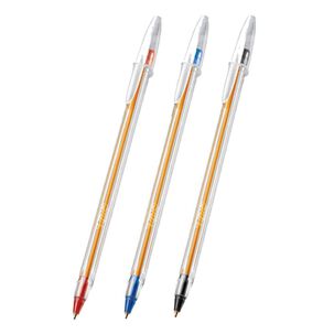 Pack X 4 Blister 3 Bolígrafos Cristal Fino / 1 Azul 1 Rojo 1 Negro Bic