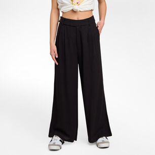 Pantalón Lino Cintura Elásticada Tiro Medio Relax Mujer Freedom