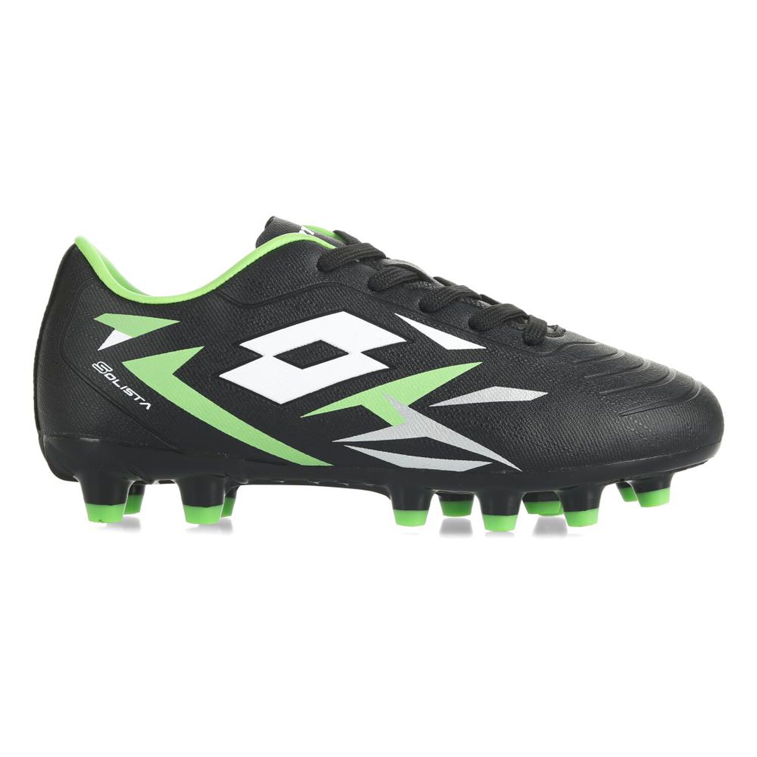 Zapato De F&uacute;tbol Ni&ntilde;o Lotto Solista Fg Jr Negro/verde image number 2.0