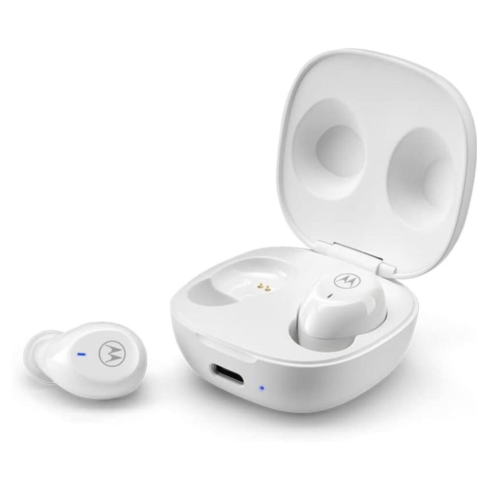 Audifonos Bluetooth Tw Ipx5 Recargables Moto Buds 105 Blanco image number 1.0