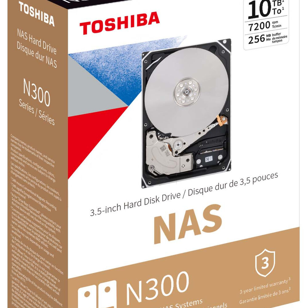 Toshiba Disco Duro Nas 10tb N300 3.5 Sata Hdwg11axzsta image number 1.0