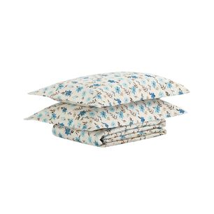 Quilt Andes Estampado Flor Azul 2 Pl