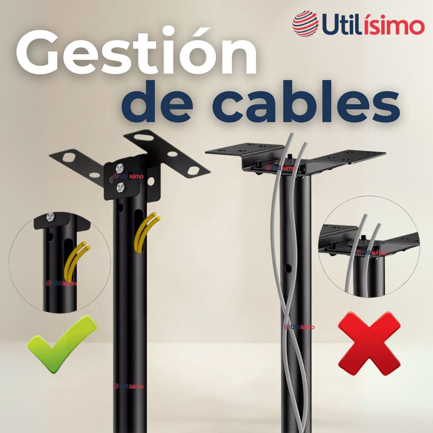 Soporte Tv Pared Techo Ajustable 68kg 32 A 85 Pulgadas image number 7.0