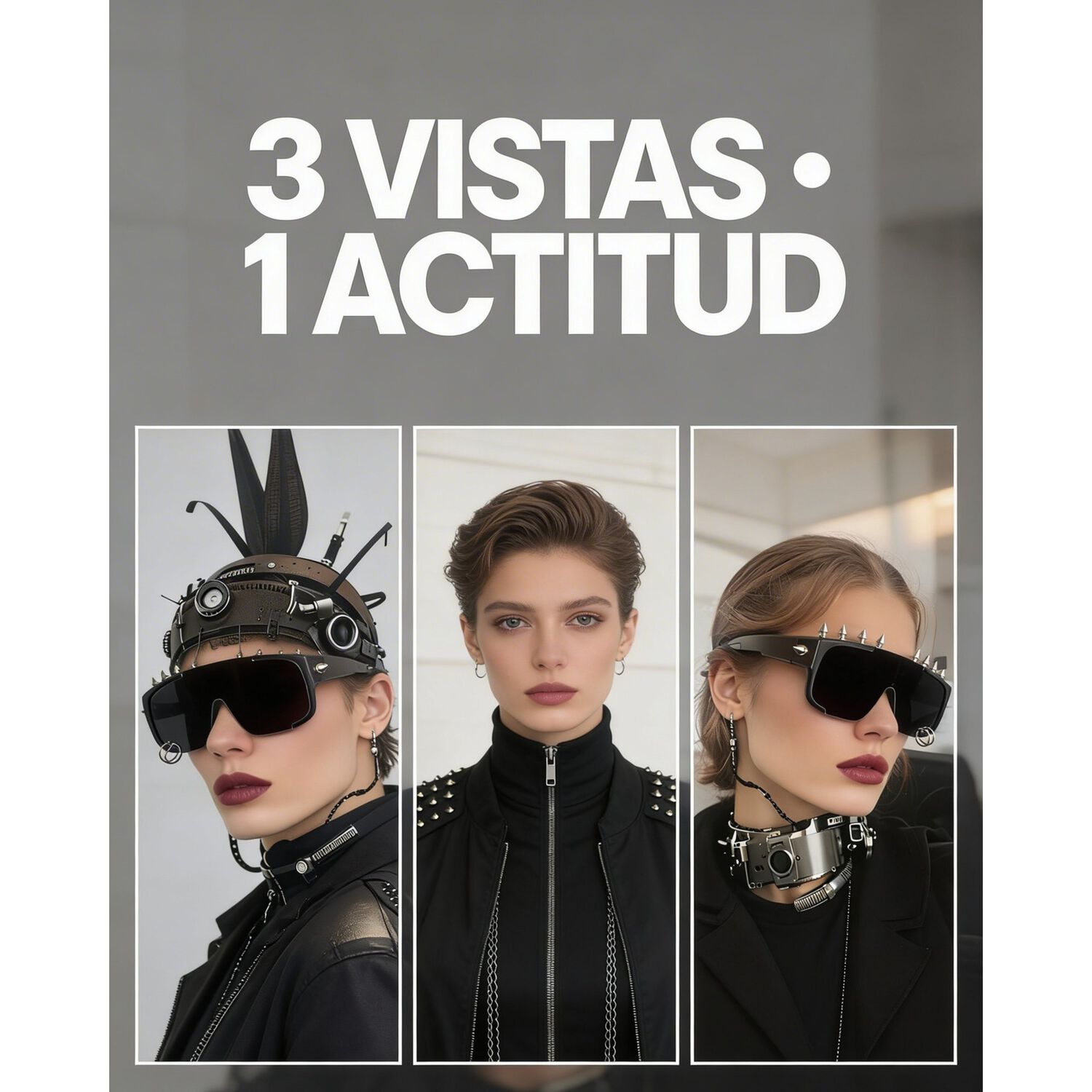Lentes Retro Futuristas Steampunk Rave Rock Para Mujer image number 18.0