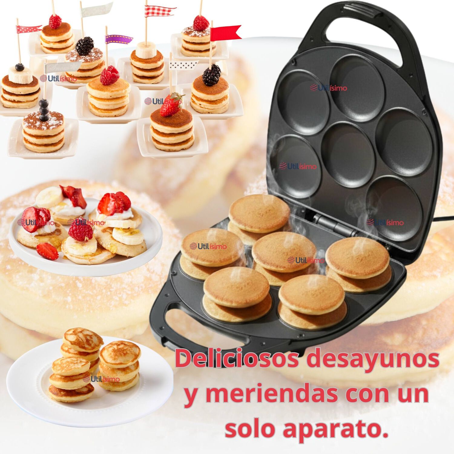 M&aacute;quina De Muffins Mini Panqueques Arepas Huevos Pasteles image number 6.0