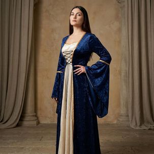 Disfraz Medieval Renacentista Para Mujer Vestido Largo Con Cordones G&oacute;tico
