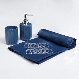 Set Ba&ntilde;o 4 Pzas Mashini Azul